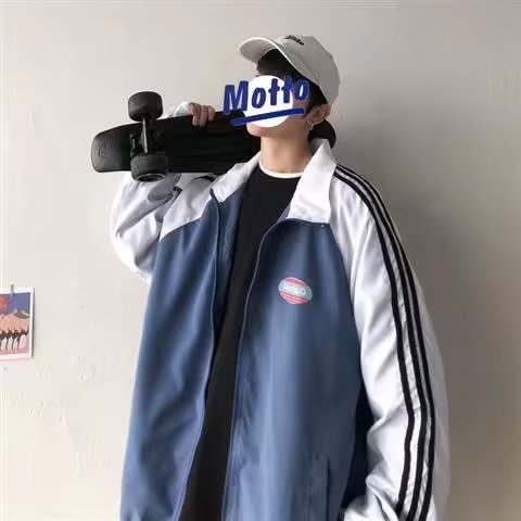 Áo Khoác Bóng Chày Form Rộng Phối Màu Tương Phản Thời Trang Hàn Quốc Cho Nam