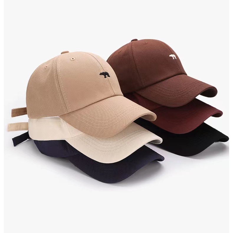 Mũ Lưỡi Trai Thêu Hình Chú Gấu Nhỏ Điều Chỉnh Được Thời Trang Mùa Hè Mới Cho Nam Và Nữ