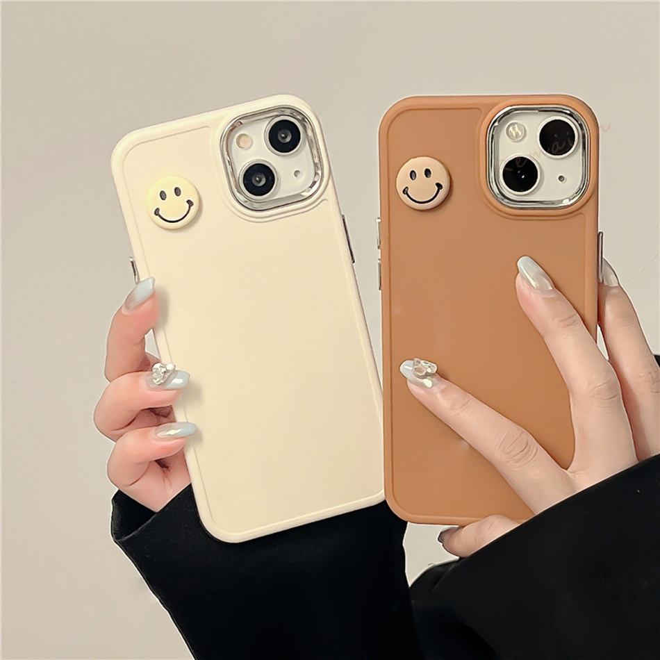 Ốp Điện Thoại Silicon Họa Tiết Mặt Cười 3D Dễ Thương Cho iPhone 7 8 Plus 11 12 13 14 Pro MAX 11Pro X XR XS MAX SE 2020 2022 11Pro
