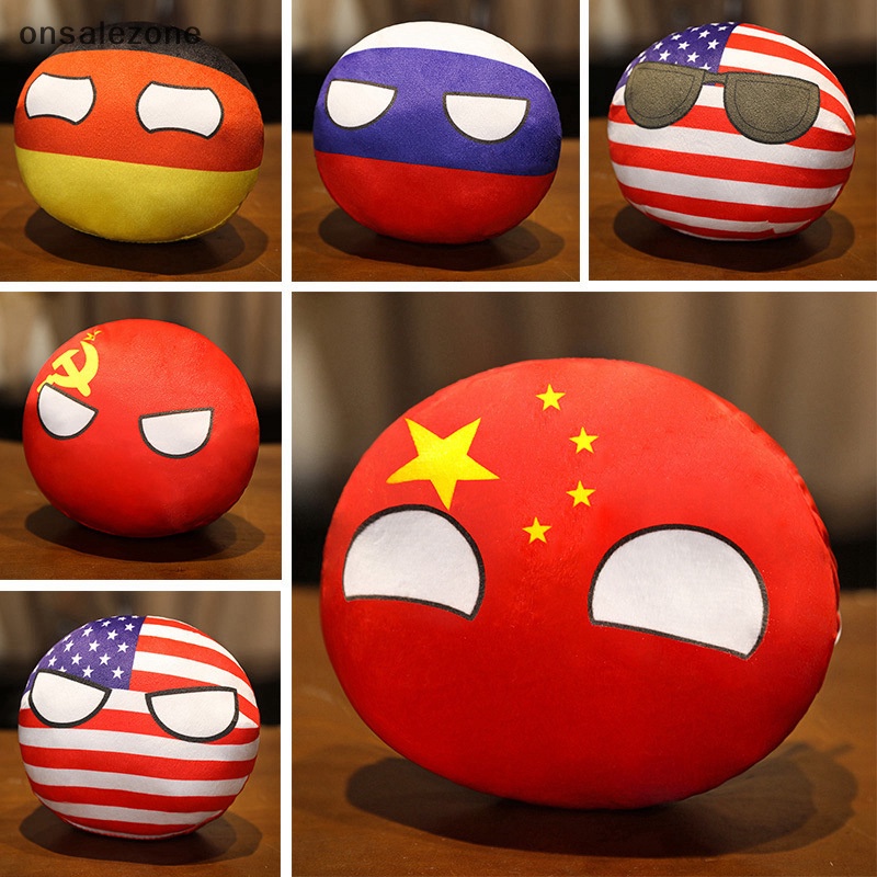 Onsale 10cm country ball đồ chơi sang trọng ba lanball mặt dây chuyền countryball nhồi bông trẻ em búp bê mới