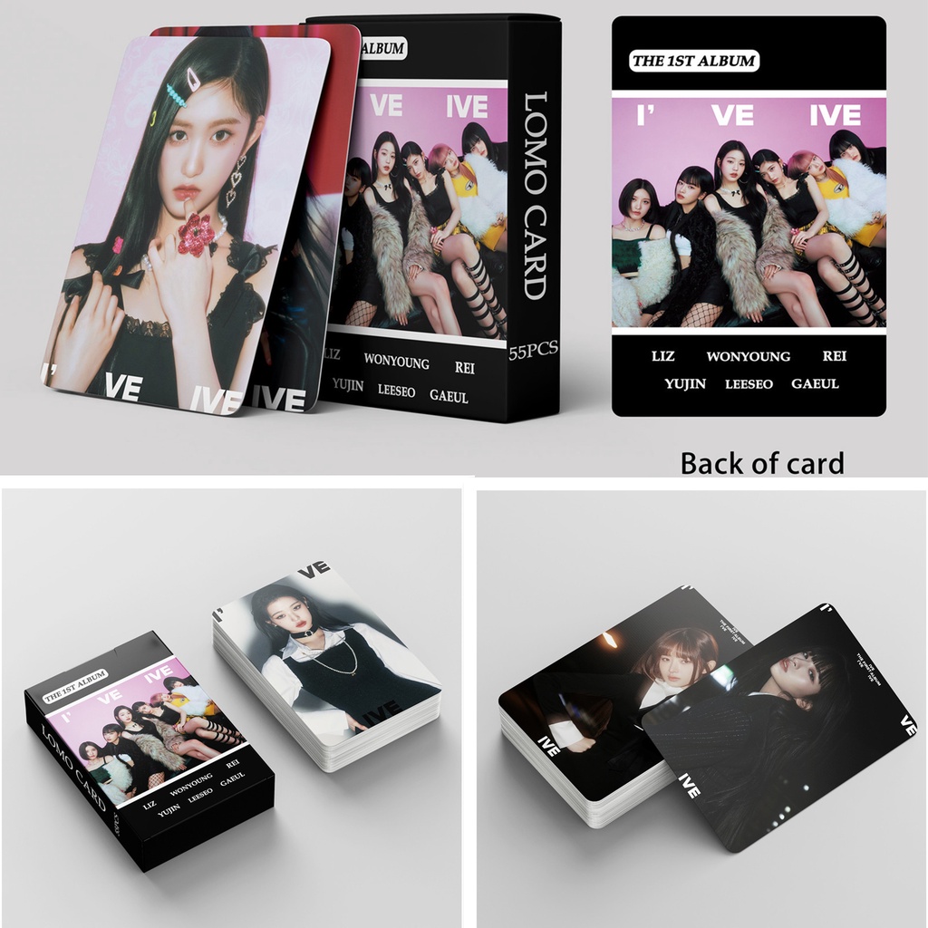 Hộp 55 Ảnh Lomo Card LIZ Yuji LEESEO WONYOUNG REI GAEUL Kpop