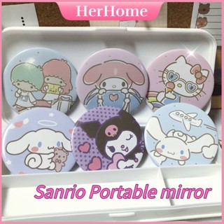SANRIO Gương Trang Điểm Nhỏ Gọn Hình Kuromi Melody Cinnamoroll Dễ Thương H0299