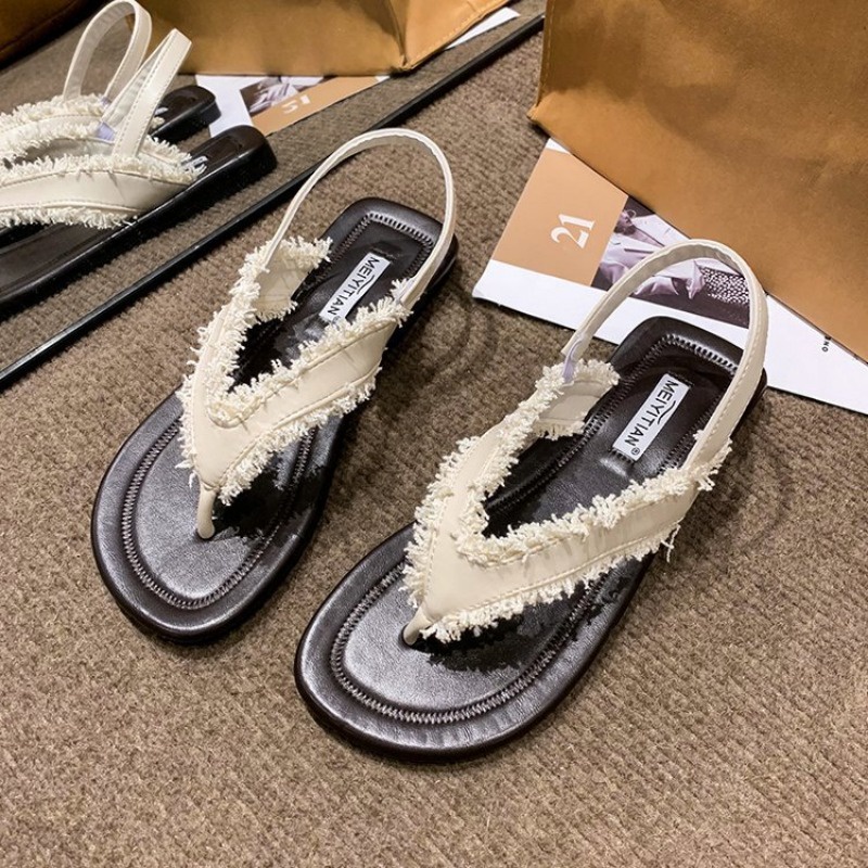 Xăng đan La Mã Mũi Tròn Dây Chéo Thời Trang Nữ Cổ Điển 02678