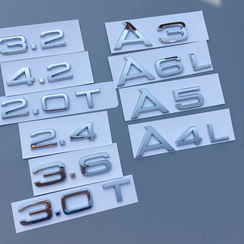 Logo Dán Trang Trí Bánh Xe Hơi Audi 1.8T 2.0T 2.4 3.0T 3.2 3.6 A3 A4 A5 A6L A7 A8L Q3 Q5 Q7