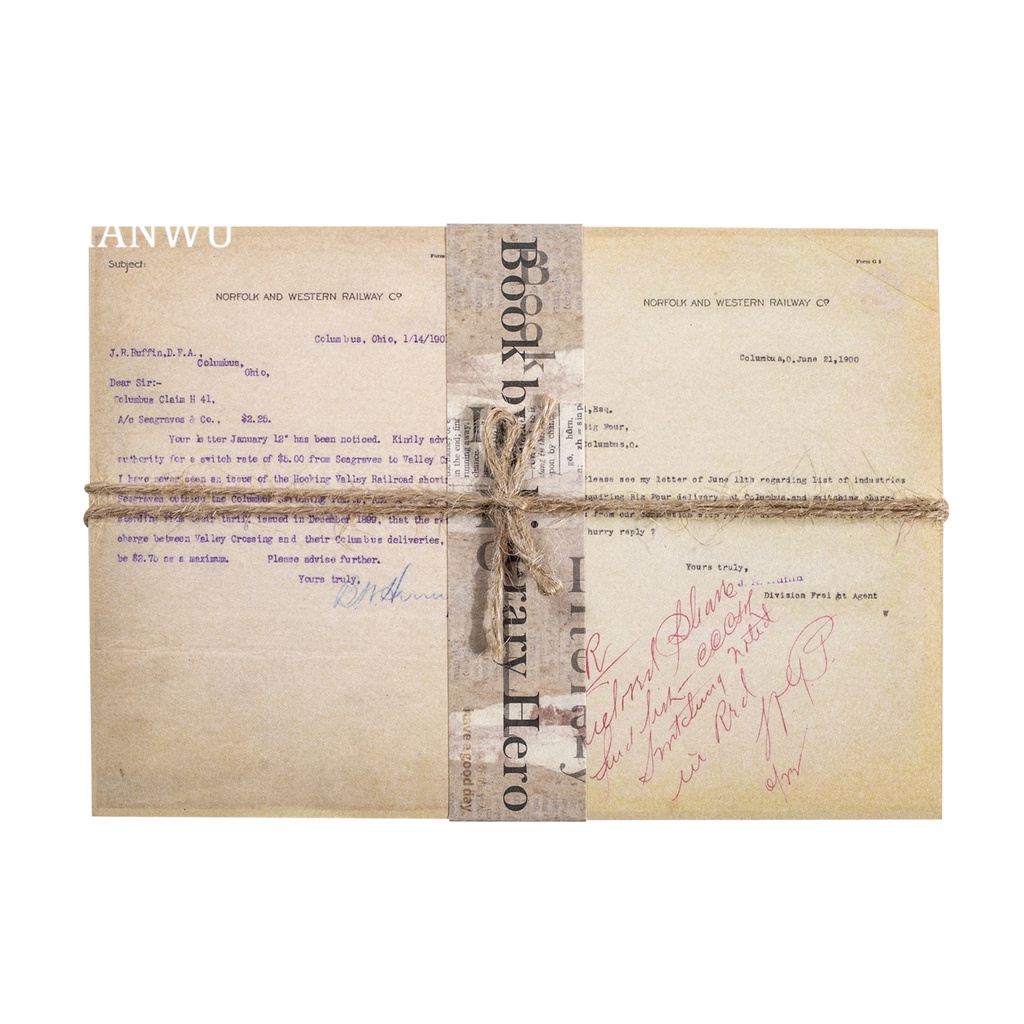 Set 30 Tờ Giấy Viết Chữ Tiếng Anh Phong Cách Vintage Sáng Tạo DIY