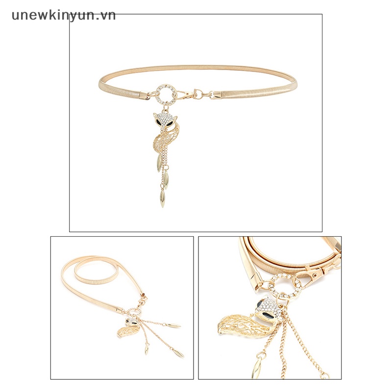 Thắt Lưng Dây Xích Tròn Bằng Kim Loại Thời Trang Thanh Lịch Cho Nữ