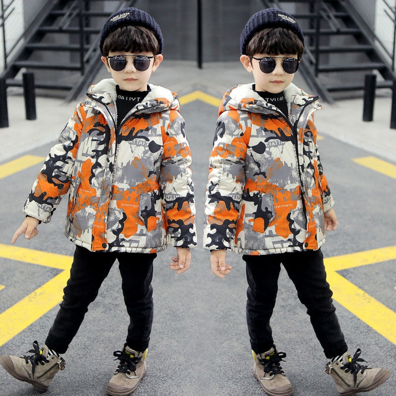 Áo Khoác denim Lót Nhung Lông Cừu Dày Dặn Thời Trang Mùa Đông Cho Bé Trai