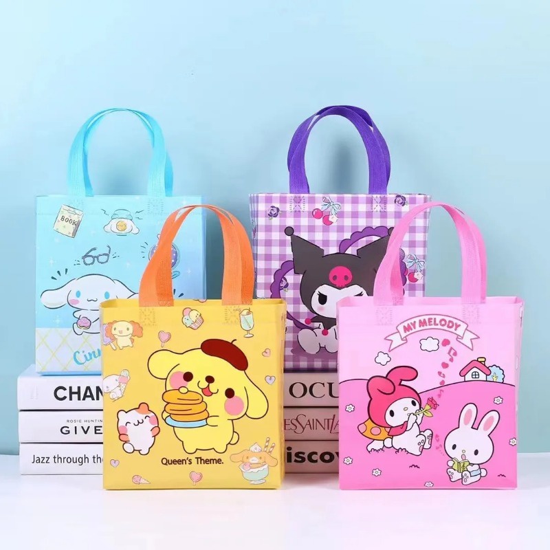 Kawaii Túi Vải canvas Đeo Vai Đi Mua Sắm In Hình sanrio Hoạt Hình Dễ Thương Làm Quà Tặng Cho Học Sinh