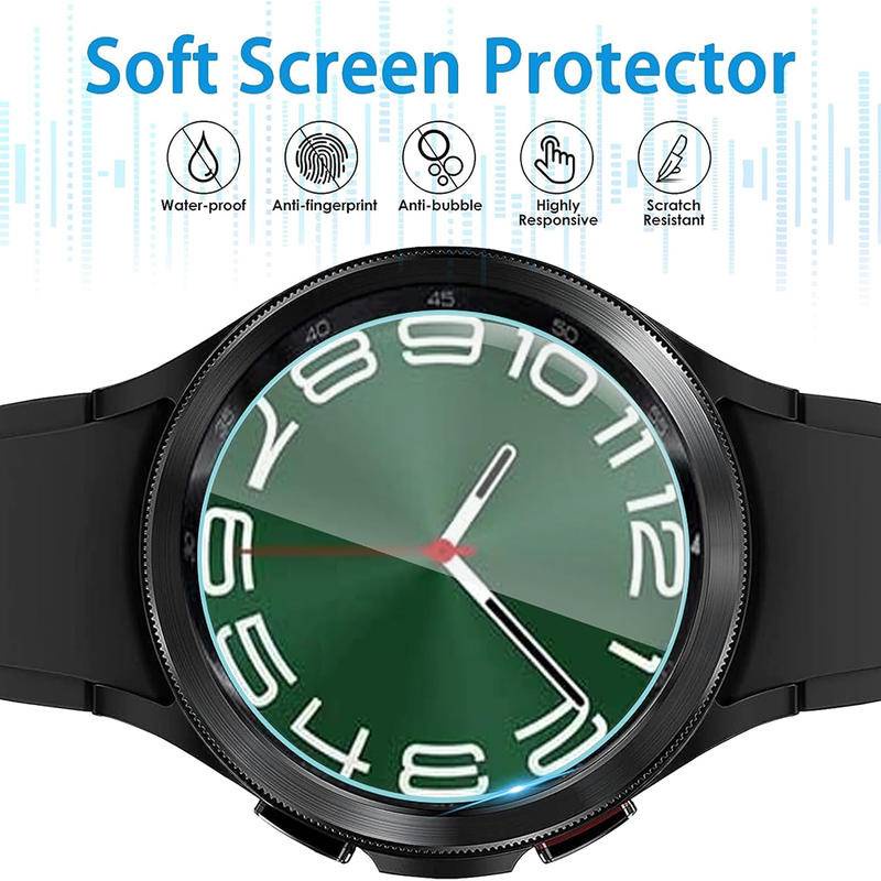 Kính cường lực cho samsung galaxy watch 6 40mm 44mm watch6 classic 43mm 47mm film bảo vệ màn hình kính trong suốt 9h