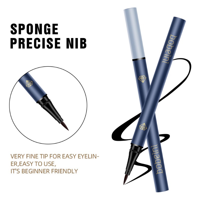 Long-lasting smooth liquid eyeliner pencil / waterproof quick drying non-smudge easy to color black eye liner pen mỹ phẩm trang điểm