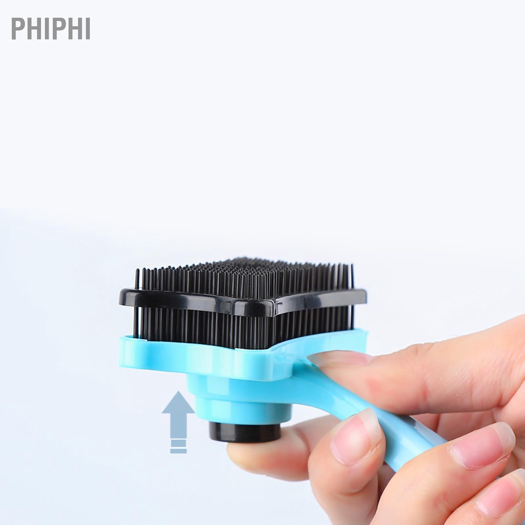 PHIPHI Có hàng sẵn Bàn chải thú cưng Các hạt massage tự làm sạch loại bỏ lông rụng Lược cho chó mèo