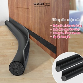 Nẹp Mút Xốp 96cm SGDECOR vỏ da hỗ trợ Cách Nhiệt Cách Âm Chặn Đáy Khe Cửa Gió Mùa Ngăn Côn Trùng