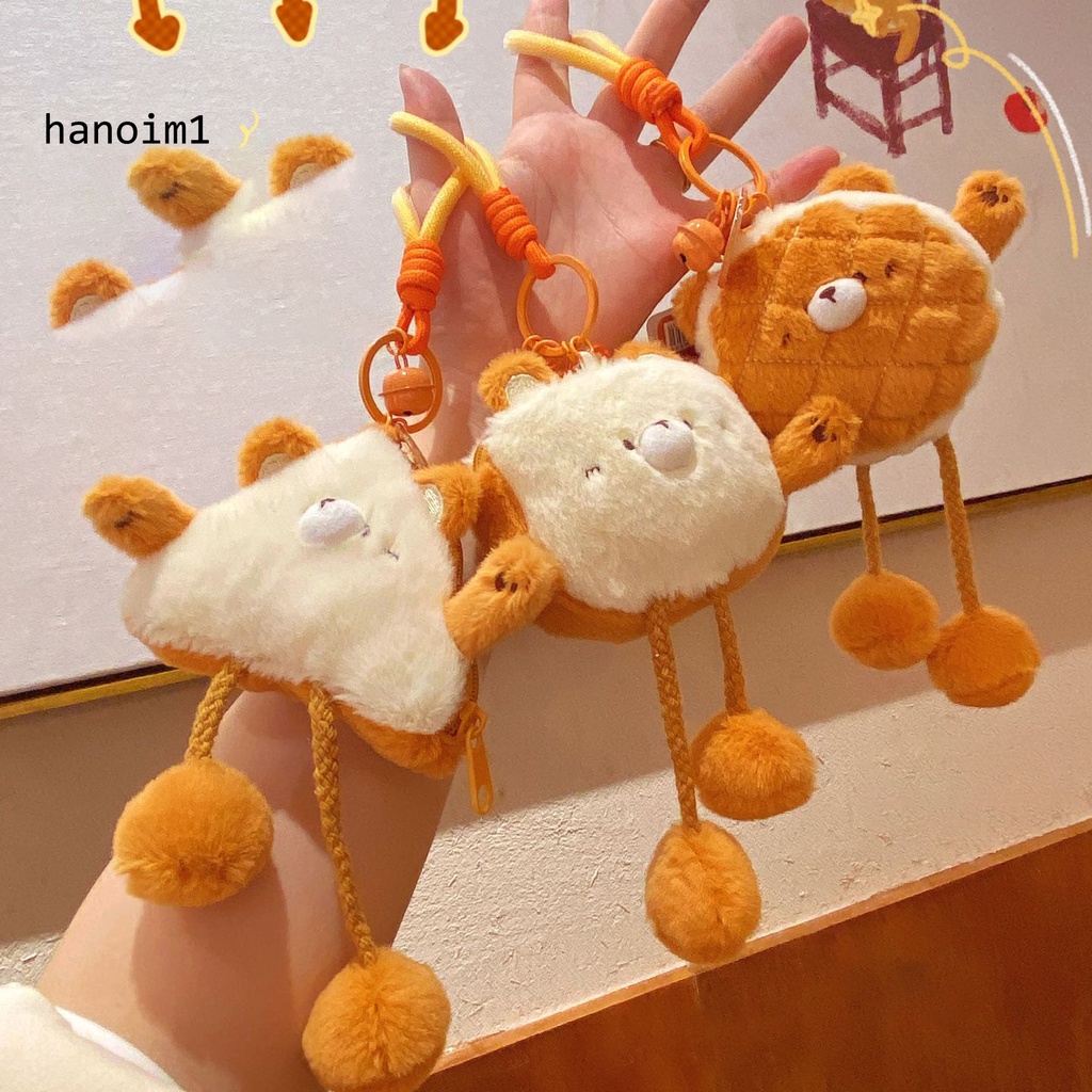 Ys1 dễ thương bread plush s purse cartoon sandwich toast bread doll mặt dây chuyền sang trọng thẻ chìa khóa sáng tạo người giữ son môi quà tặng sinh nhật cô gái