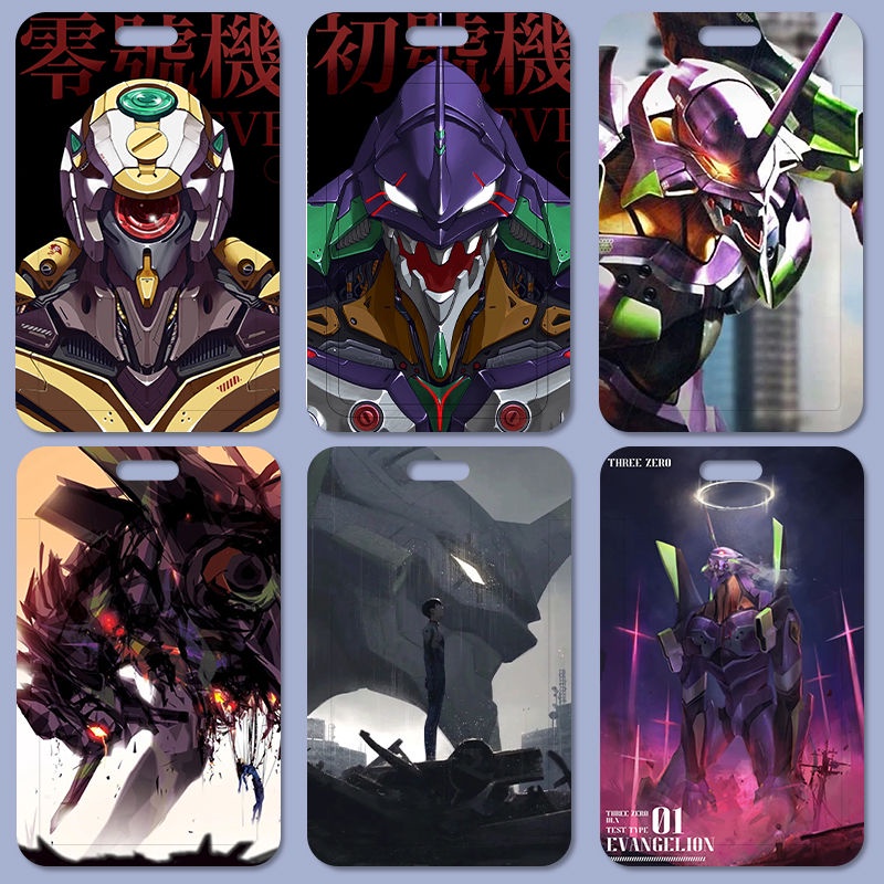 Neon genesis evangelion studen bìa thẻ cô gái bé trai bìa thẻ id chủ sở hữu thẻ landyard chủ thẻ mrt chủ thẻ kinh doanh