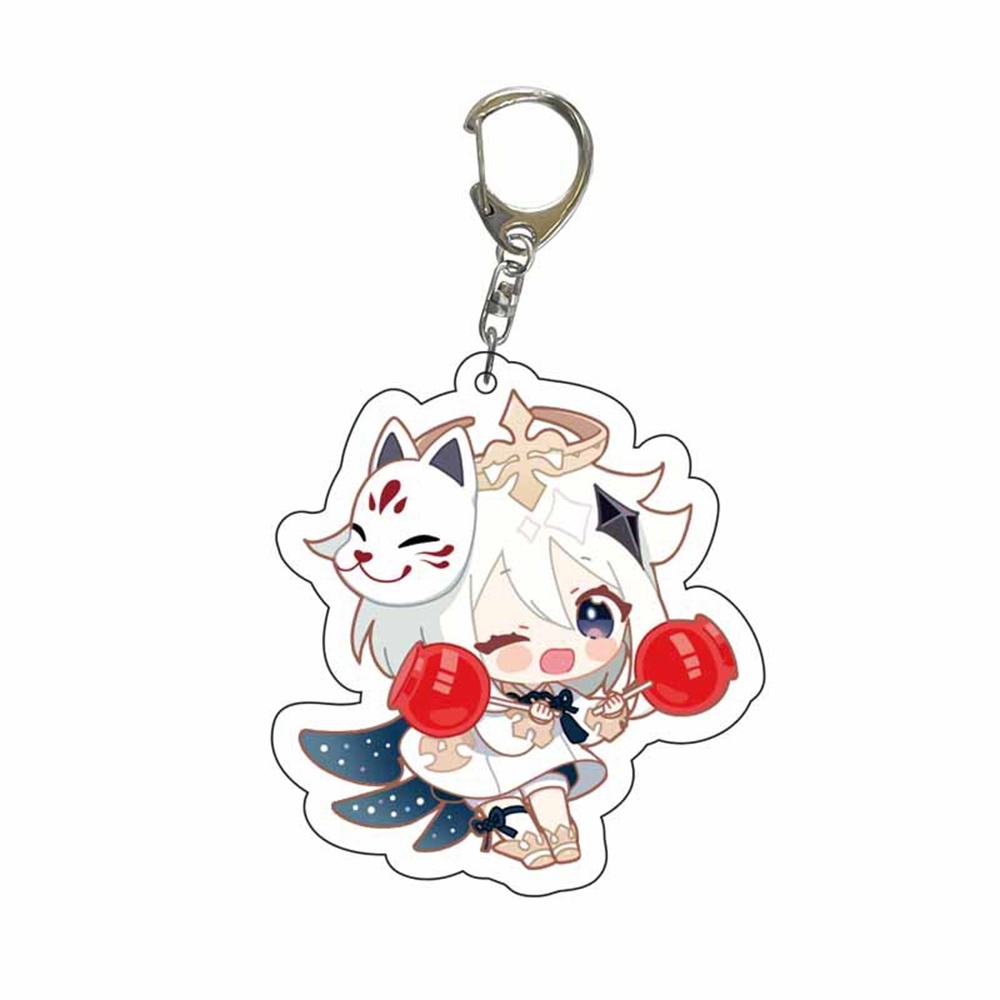 New genshin impact keychain phim hoạt hình hình dễ thương xiao kazuha kamisato mặt dây chuyền chìa khóa túi phụ kiện chìa khóa ô tô quà tặng trang sức