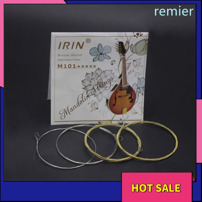 Re irin m101 mandolin strings set silver-plated thép không gỉ hợp kim vết thương