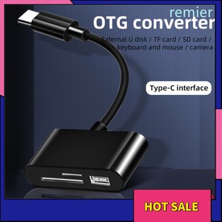 Re usb type c card reader otg adapter micro usb sd / tf card reader for android phone computer multi-function data
