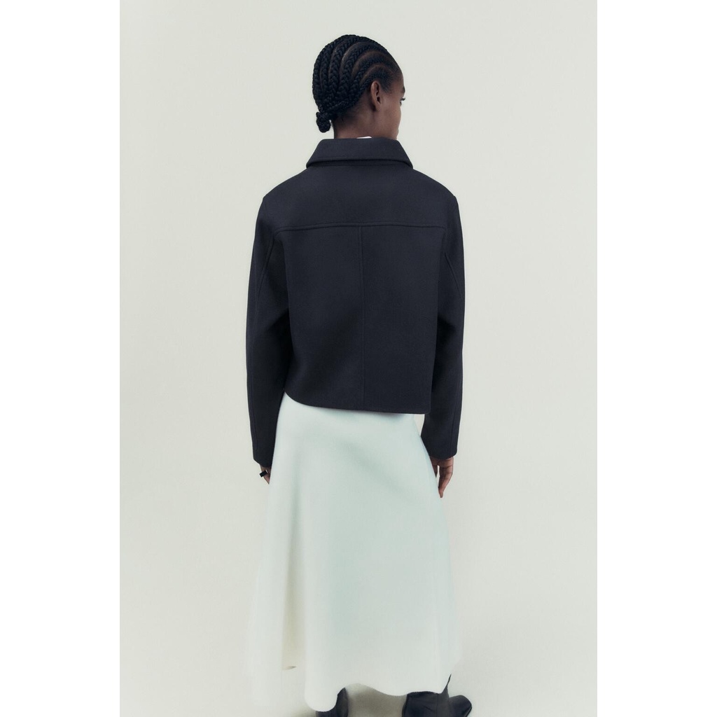 Zara mùa xuân mới ve áo giải trí áo khoác thẳng mềm 3046034