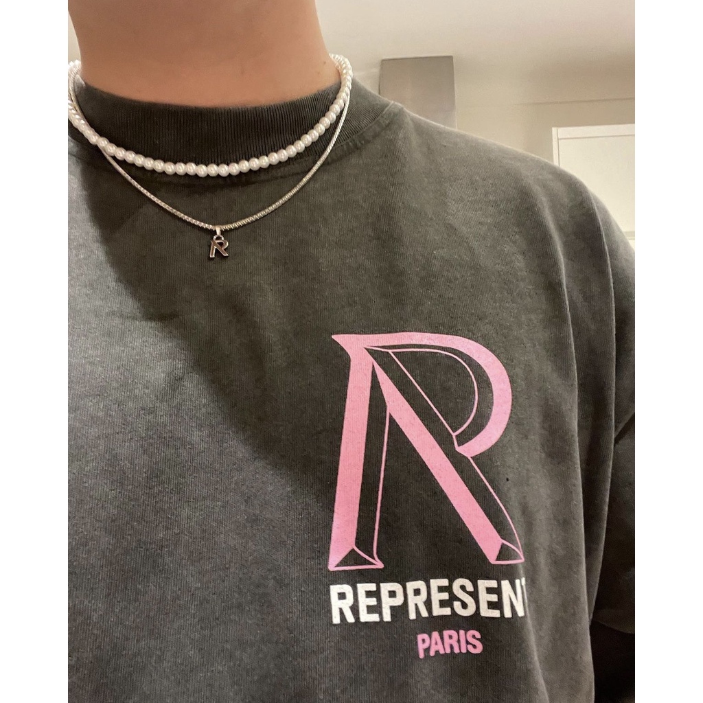 EL0K REPRESENT London Limited color logo slogan printed washed short sleeve cotton T-shirt 260g