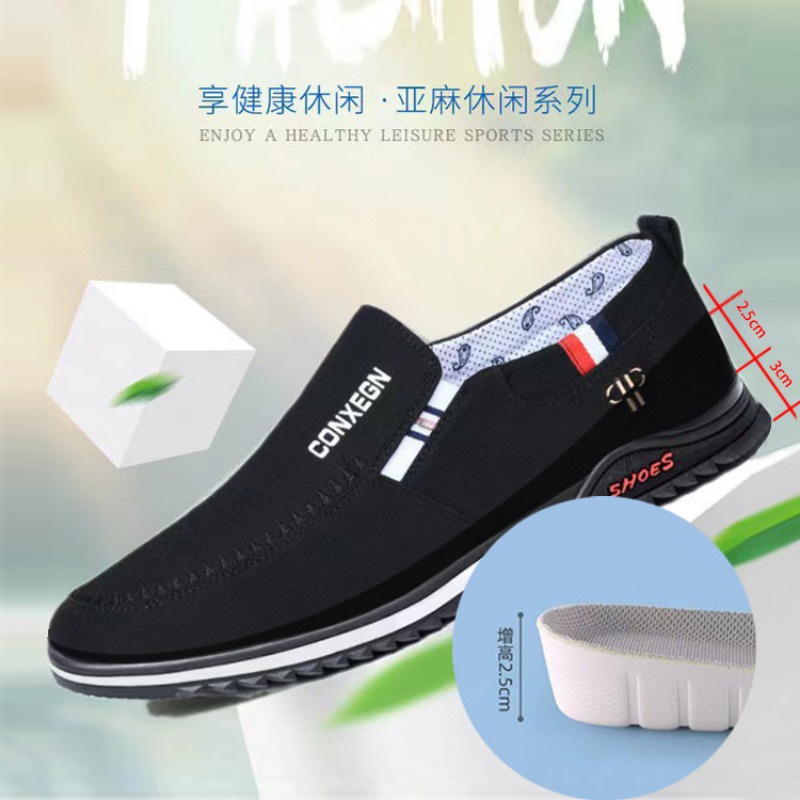 Giày vải nam vải lanh thấp trên cùng giày đi thuyền buồm đế mềm giày lười thoáng khí