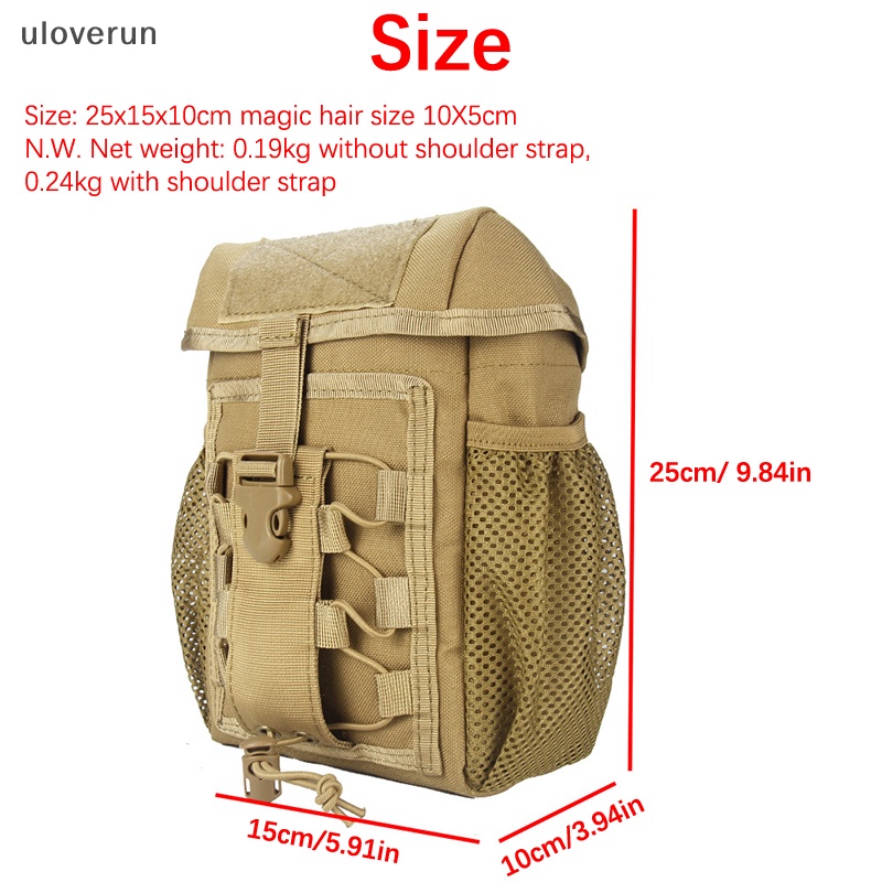 Uloverun tactical pouch cs dump drop pouch outdooer utility pouch bag chống thấm nước 1000d nylon gấp molle dump bag cho đi bộ đường dài ngoài trời vn