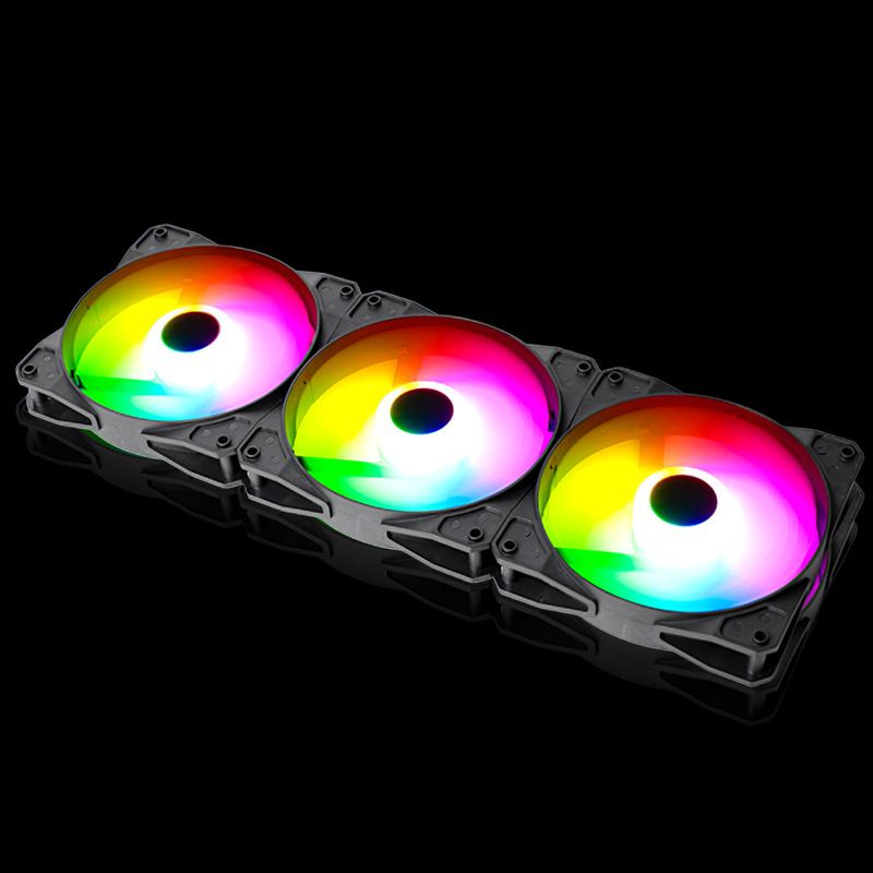 Quạt Làm Mát Có Đèn led Dạ Quang 12cm Im Lặng rgb