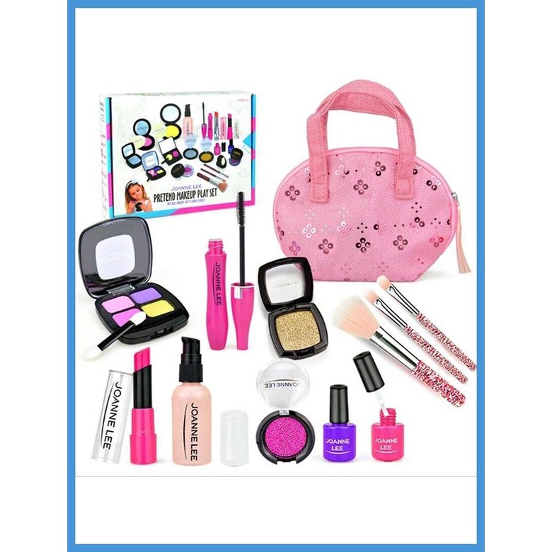 Realistic kids makeup kit giả vờ chơi đồ chơi trang điểm mô phỏng đồ chơi mỹ phẩm cho trẻ em an toàn để chơi ngoại hình thực tế luvn