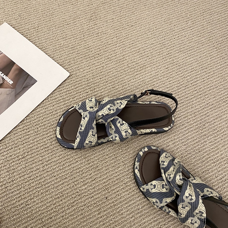 Dép IELGY nữ phẳng thời trang đơn giản phong cách retro dép thoải mái