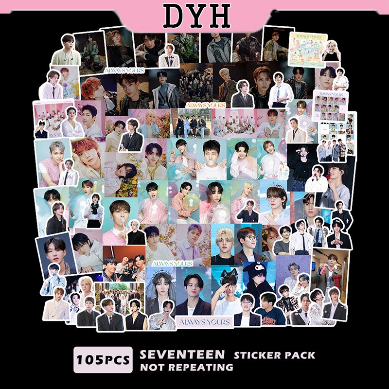 105 cái / bộ seventeen sticker always yours kpop photo sticker diy diary hành lý dán