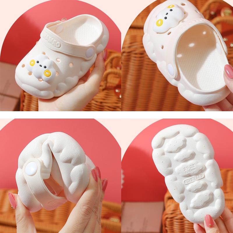 Ayuer dép chống trượt đế mềm dễ thương cho bé trai và bé gái dép mây mềm cho bé