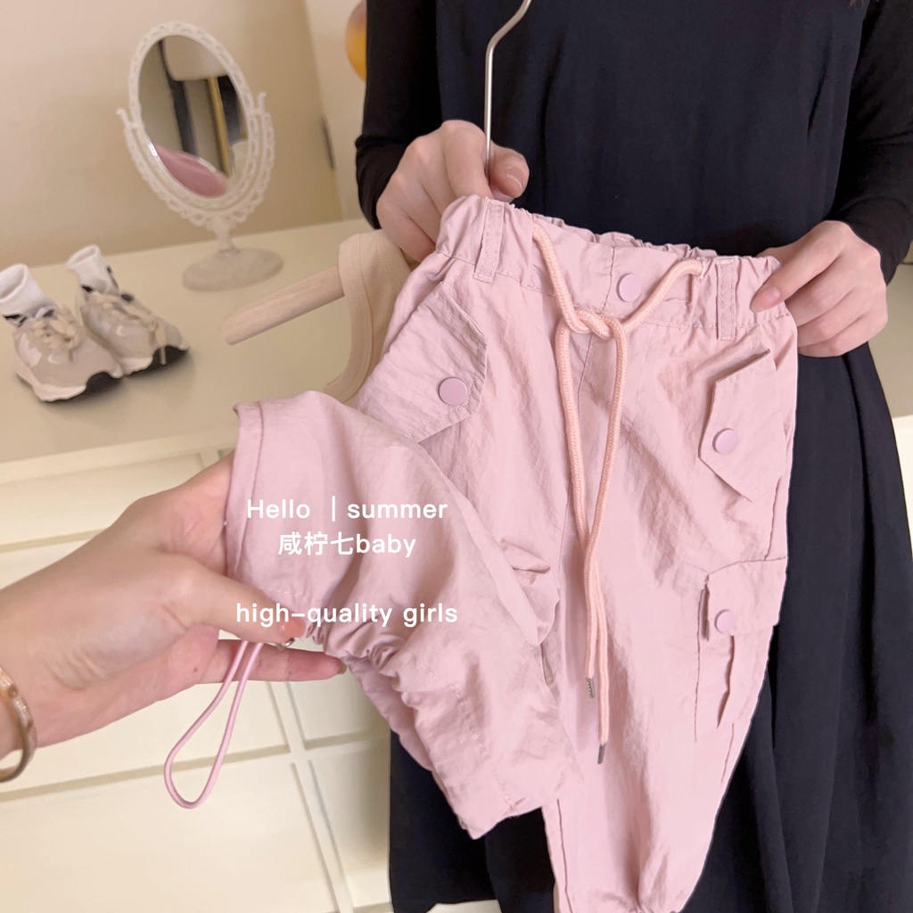 Set Áo Thun Sát Nách Và Quần Yếm Thời Trang Mùa Hè Cho Bé Gái