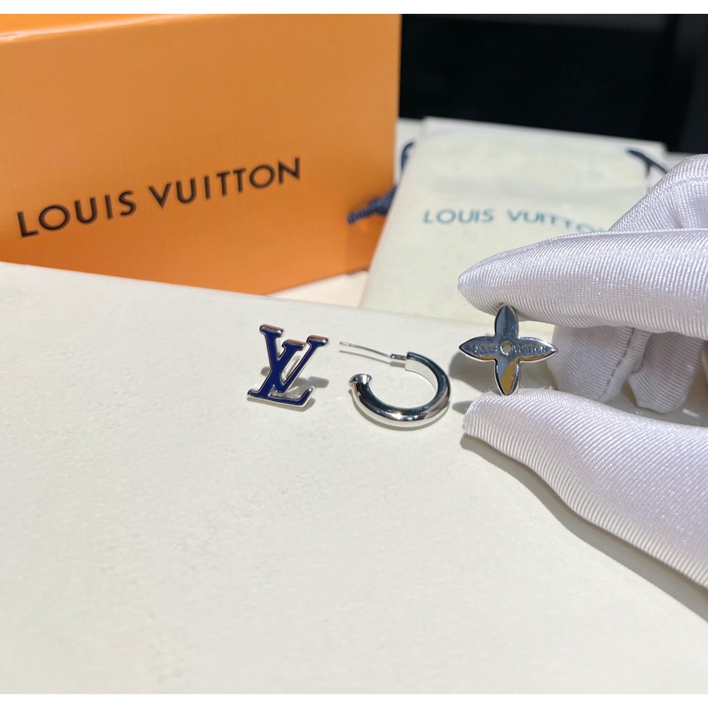 Lv Bông Tai Thép Titan Hình logo Chữ Thời Trang Cho Nữ