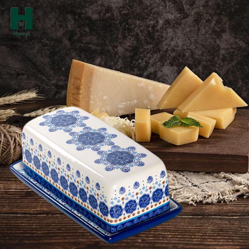 Homyl Hộp đựng bơ đĩa bơ hộp giữ tươi khay giữ bơ hình chữ nhật đa năng thực tế cho tủ lạnh trên quầy