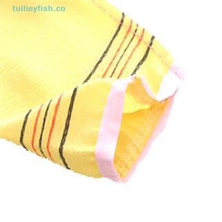Tuilieyfish 4pcsdouble-sided towel korean exfoliag bath washcloth body scrub shower towel co