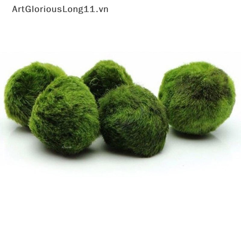 Artgloriouslong 3-4cm marimo balls tảo cá tôm trang trí mô phỏng quả bóng tảo xanh cây nhân tạo.