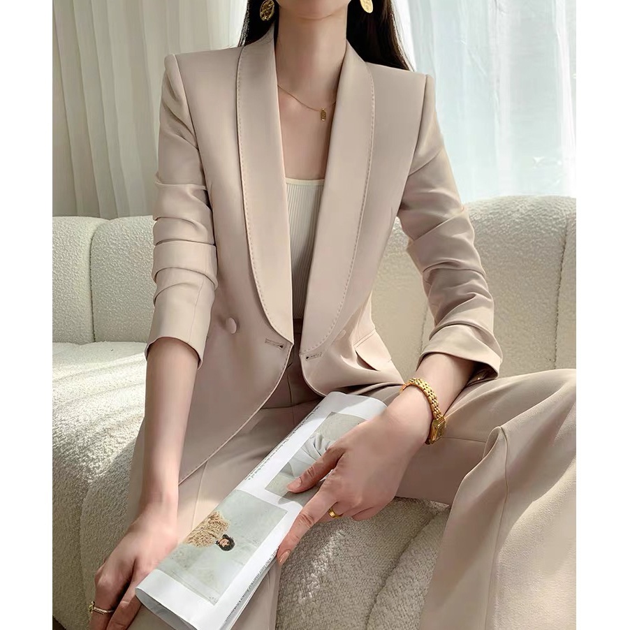 Set Áo Khoác Vest + Quần Dài Thời Trang Xuân Thu Cao Cấp