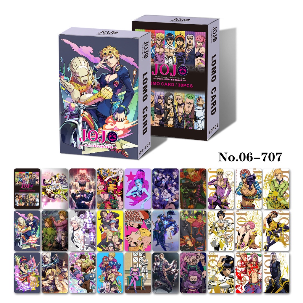 Dragon ball z, jojo, one piece, blue lock, haikyuu!! Attack on titan, naruto, black clover, jujutsu kaisen, tokyo revengers, hunter, chainsaw man, genshin, slam dunk, demon slayer lomo card