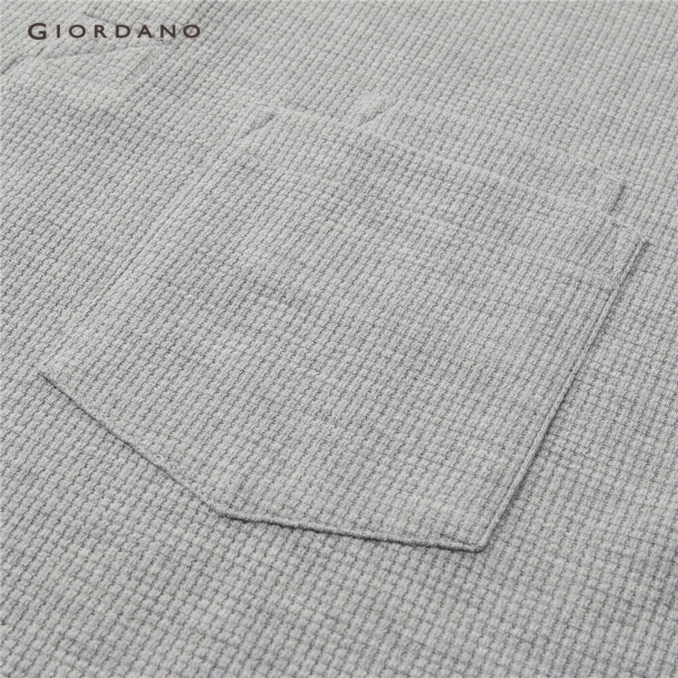 Áo polo nam GIORDANO 18013614 tay dài có túi thời trang