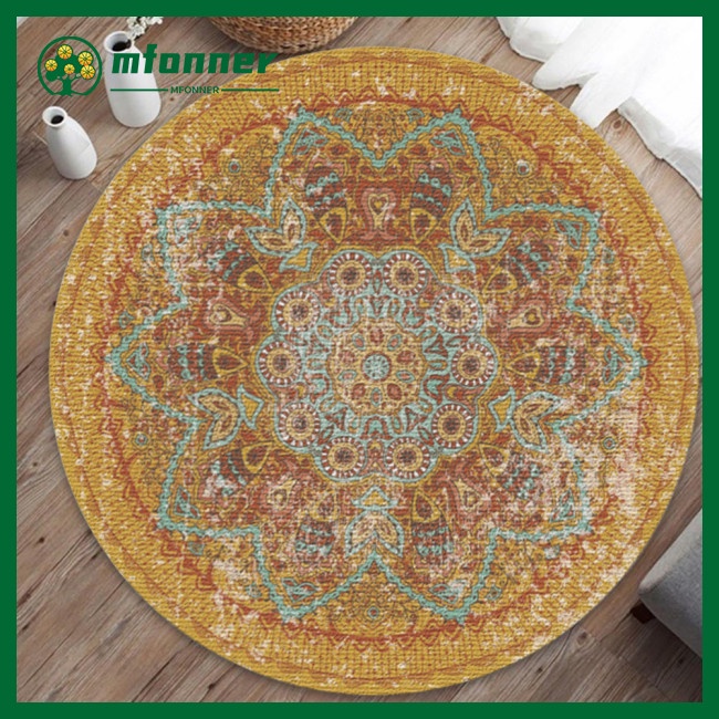 Mfonner home thảm tròn trang trí khu vực thời trang thảm phòng ngủ thảm trải sàn chống trượt 40cm