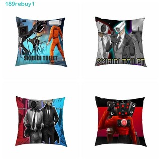 Rebuy1 car plush pillow cover, film anime toilet man skibidi toilet pillow cover, auto interior soft game đồ chơi trẻ em sáng tạo