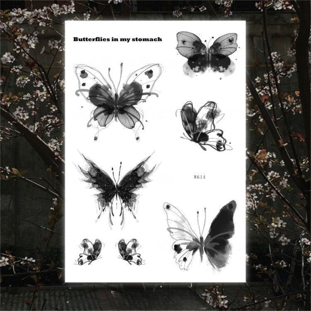 13styles hình xăm bướm đầy màu sắc sticker không thấm nước bền trong đầy màu sắc fairy girl hot girl dễ thương decal