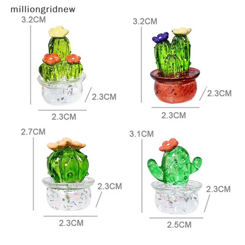 Bức Tượng Cây Xương Rồng Mini Dễ Thương Để Bàn Trang Trí Nội Thất mgn