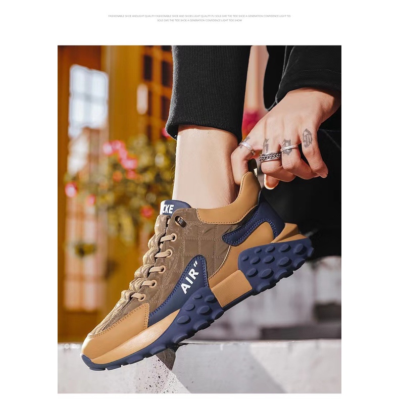 Mùa thu nền tảng mới giày thể thao nam, 2023 phiên bản hàn quốc giày chạy bộ thoải mái, giày forrest gump low-top thời trang thoáng khí giày nam