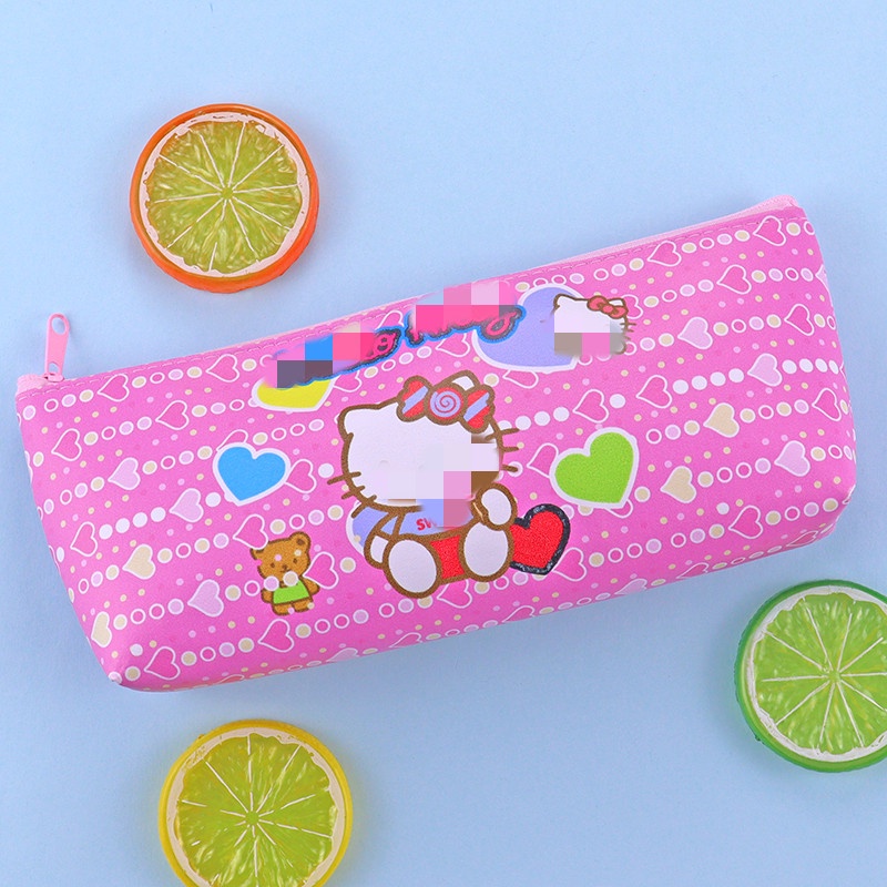 Sanrio Túi Đựng Bút Bằng pu Một Lớp Họa Tiết kuromi Dễ Thương Cho Bé Gái