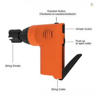 3elife multi-function electric string winder string cutter usb có thể sạc lại di động cho guitar ukulele (orange)