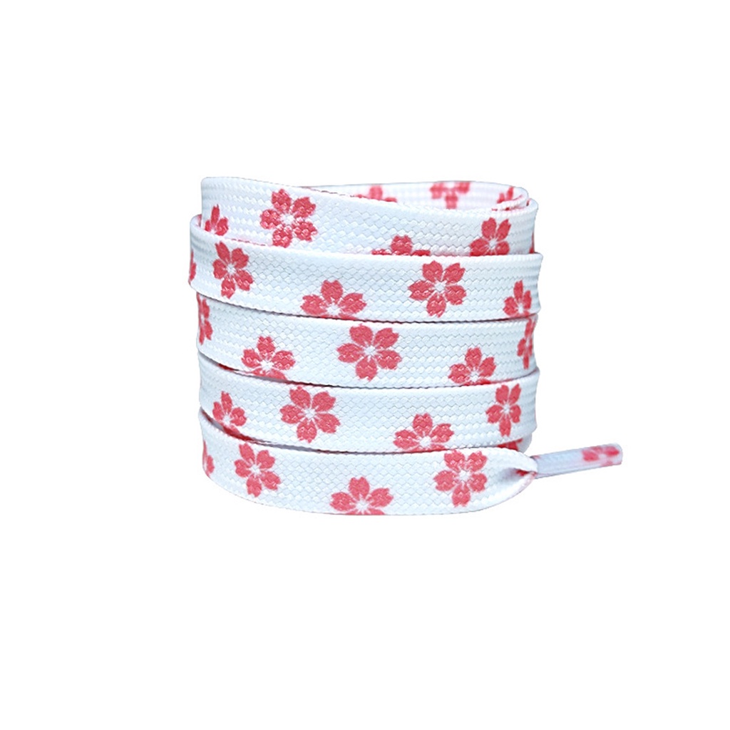 1 Cặp Dây Giày In Hình Hoa Anh Đào Nhiều Kiểu Dáng Thời Trang Dành Cho Nữ