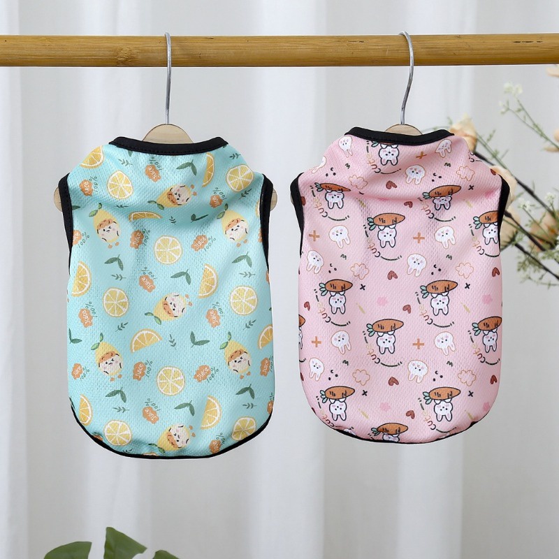 Áo Thun In Hình Khủng Long Dễ Thương Cho Thú Cưng Dễ thương dinosaur pet t-shirt áo sơ mi thể thao vật nuôi t-shirt trang phục thoáng khí phần mỏng vest nhanh-sấy khô