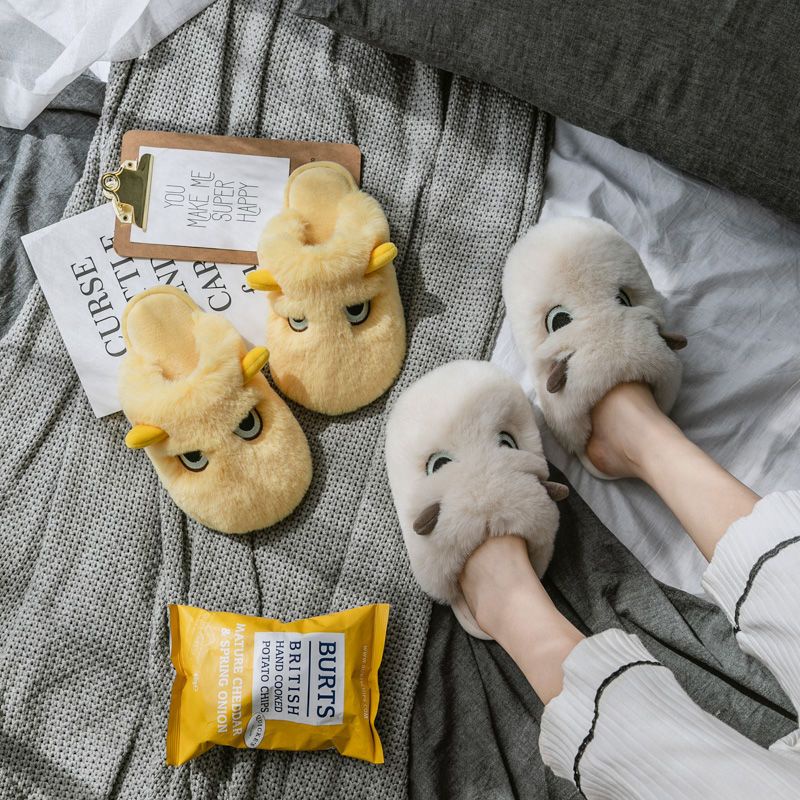 HHH  Dép Lông Đế Dày đi mùa đông Dép xỏ ngón đi bánh mì Thoải Mái Xinh Xắn B92H0JT 35Z230831