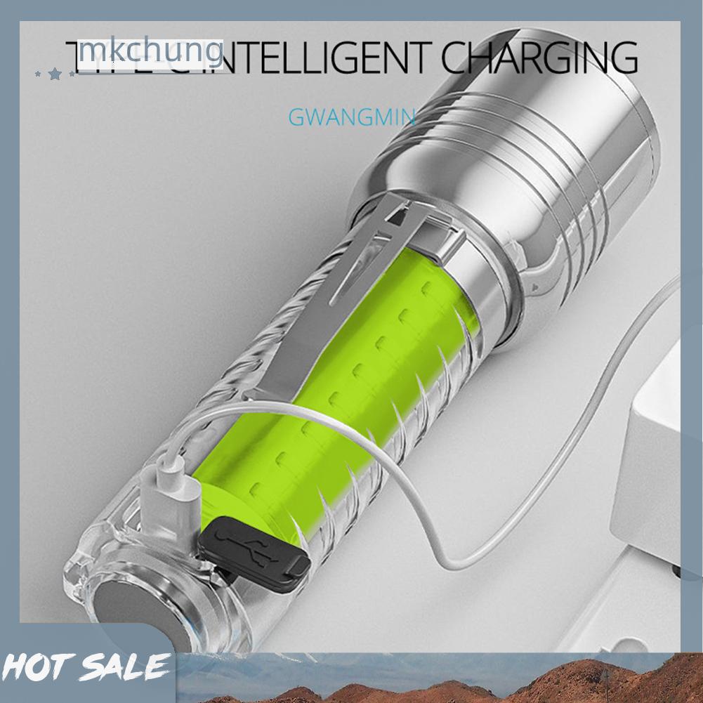 Đèn pin led xhp50 500mah 800lm đèn pin type-c usb có thể sạc lại chống thấm nước