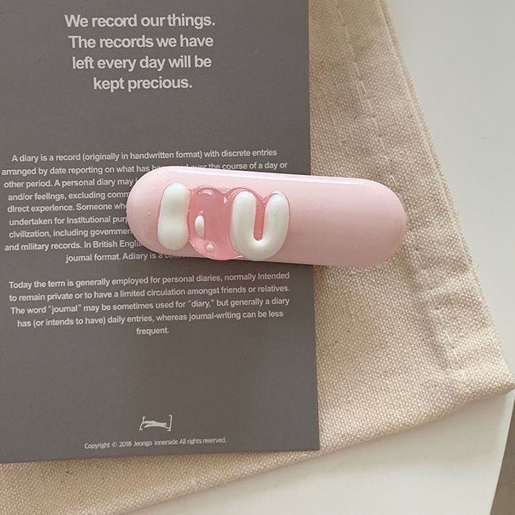 Kẹp Tóc Mái Ngang Trán Màu Hồng Ngọt Ngào Mới Cho Nữ